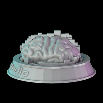 neuro.studio - "Cubic Brain" 3D Printed Sculpture