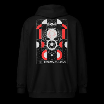 neuro.studio Red Flower Zip Up Hoodie